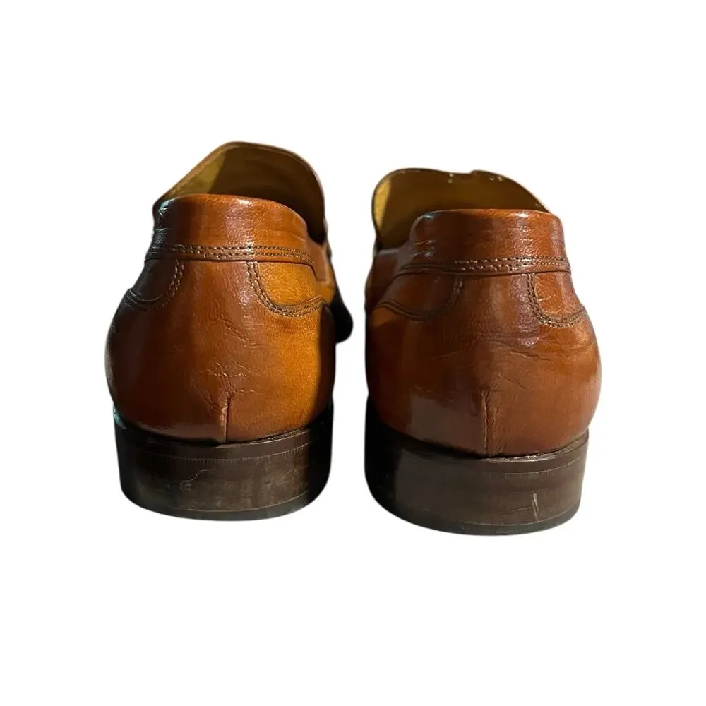 Antonio Fagnani Shoes Brown Leather Loafers Formal Dress EU44/US11 Made in Italy